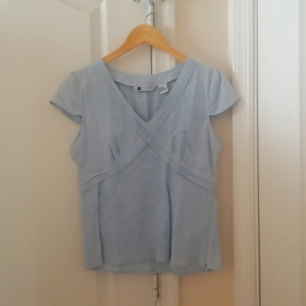 Carole Little linen top, sz Med, EUC